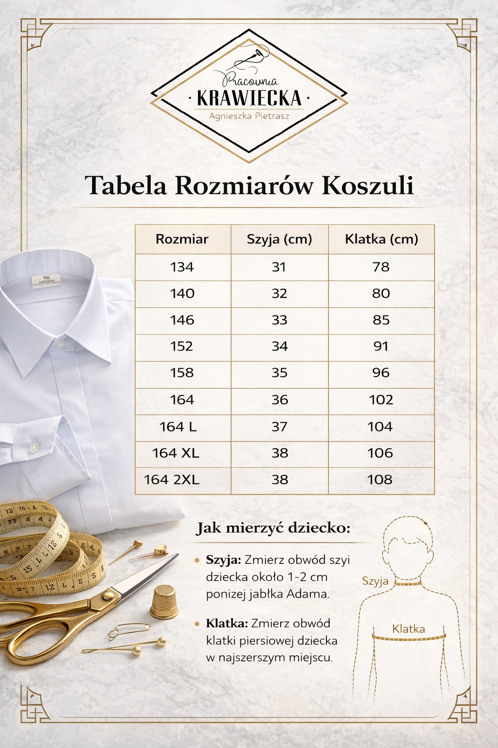 Chłopięca biała koszula z długim rękawem